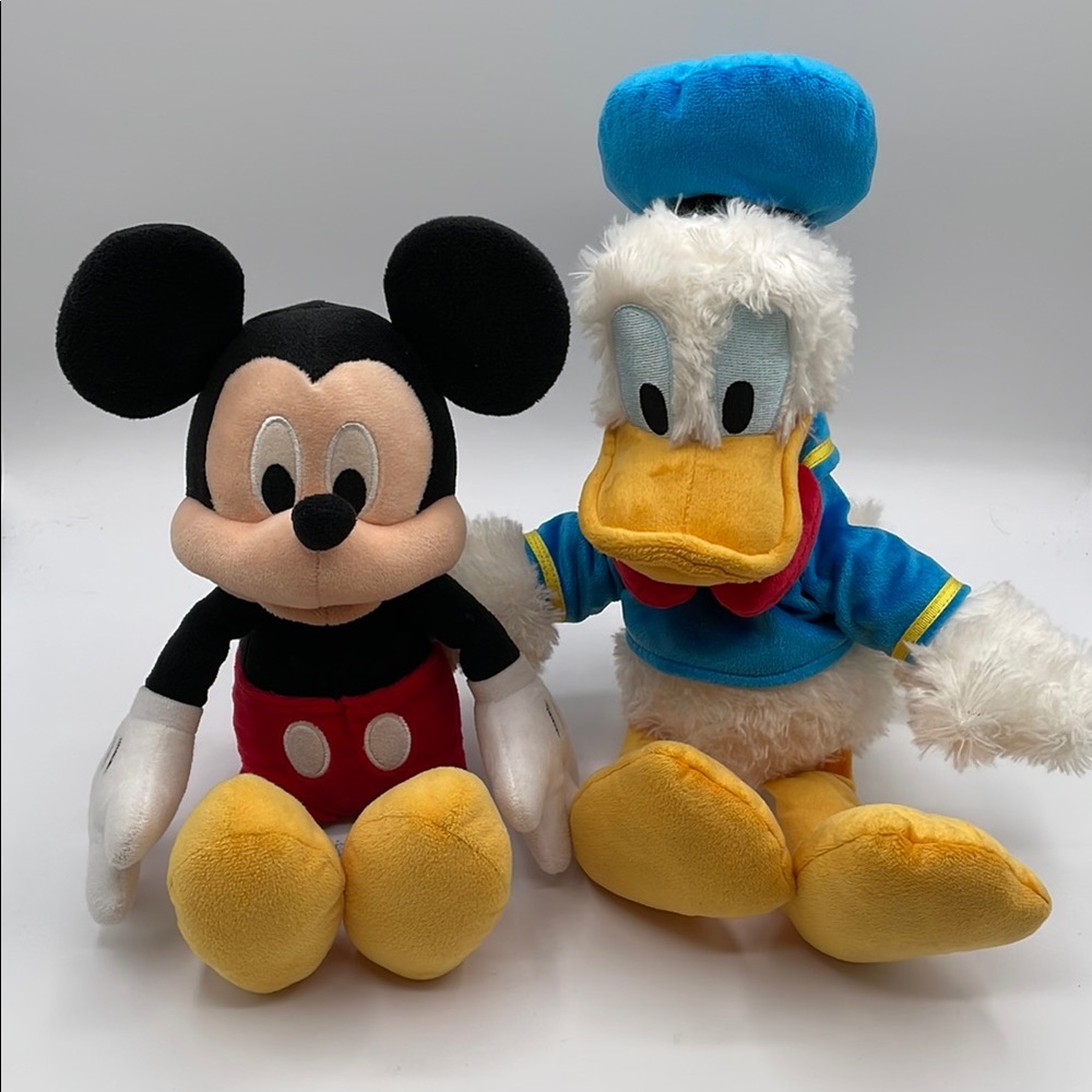 Disney Mickey and Donald Duck Stuffed Plushies 14 - 16 inches
